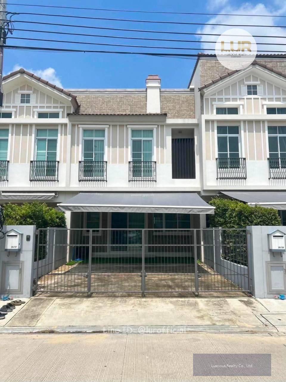 For Rent ♥️บ้านทาวน์เฮาส์ให้เช่า ใกล้เมกาบางนา ♥️หน้าบ้านทิศใต้ ติดส่วนกลาง 📍Indy 2 Bangna - Ramkhamhaeng 2
