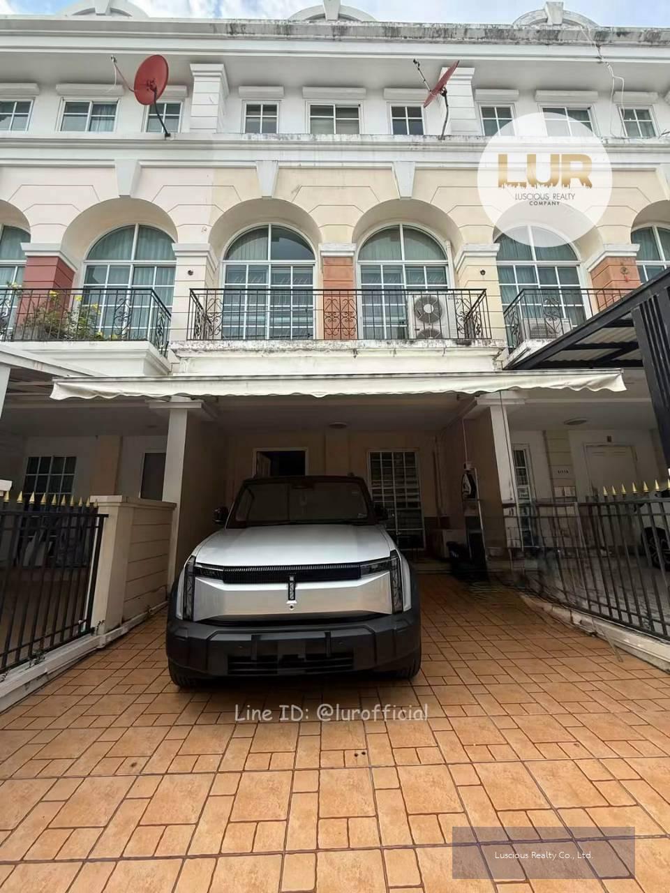 For Rent บ้านทาวน์เฮ้าส์ 3 ชั้น สามารถเปิดเป็น Home Office ได้ | Plus City Park Rama 9 - Hua Mark